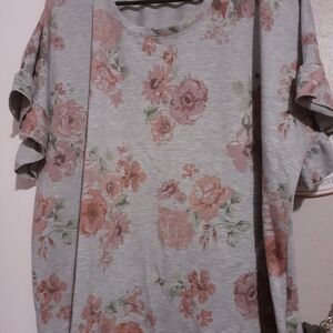 Floral Short Sleeve Women's Top